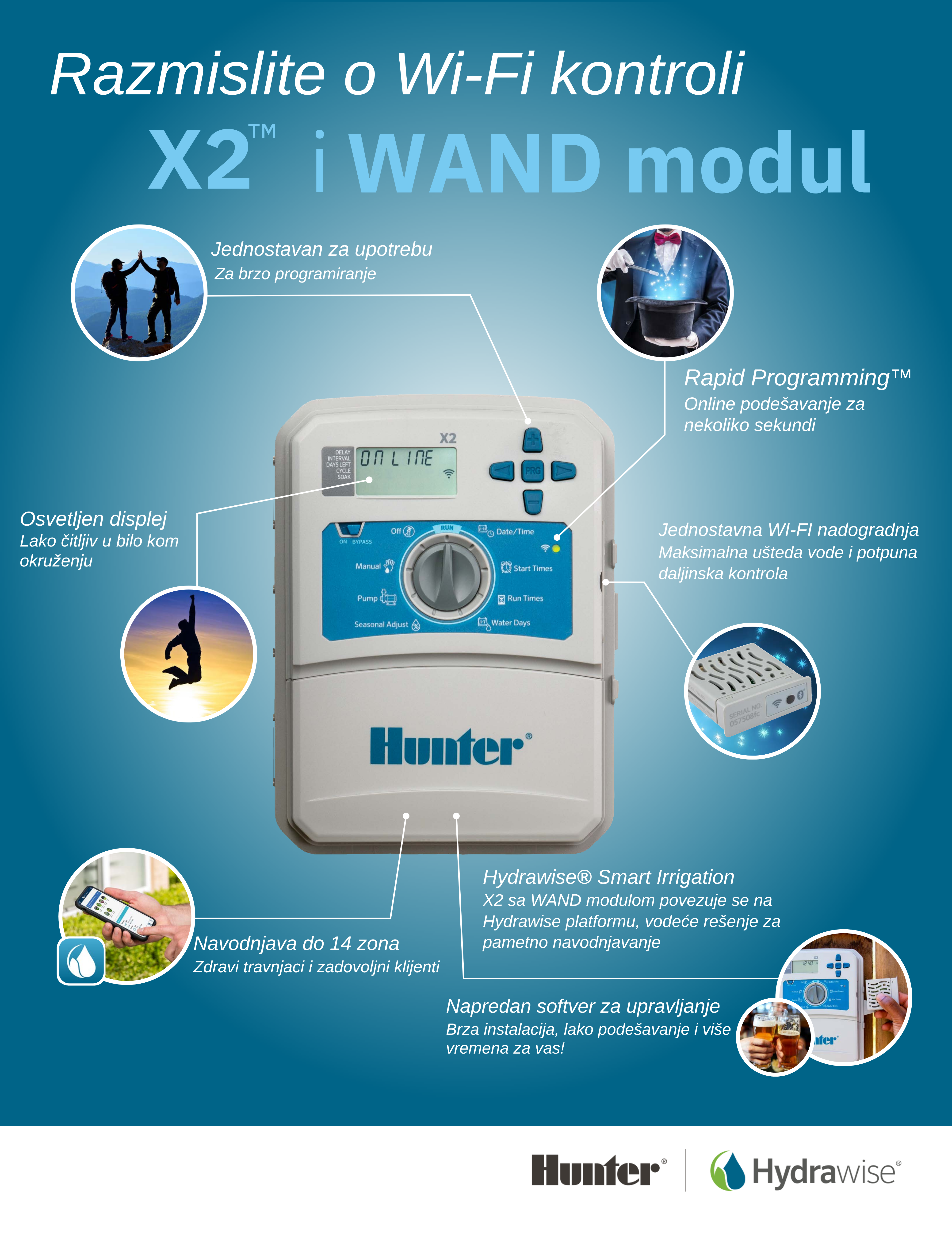 Benefiti WAND modula i Hydrawise sistema
