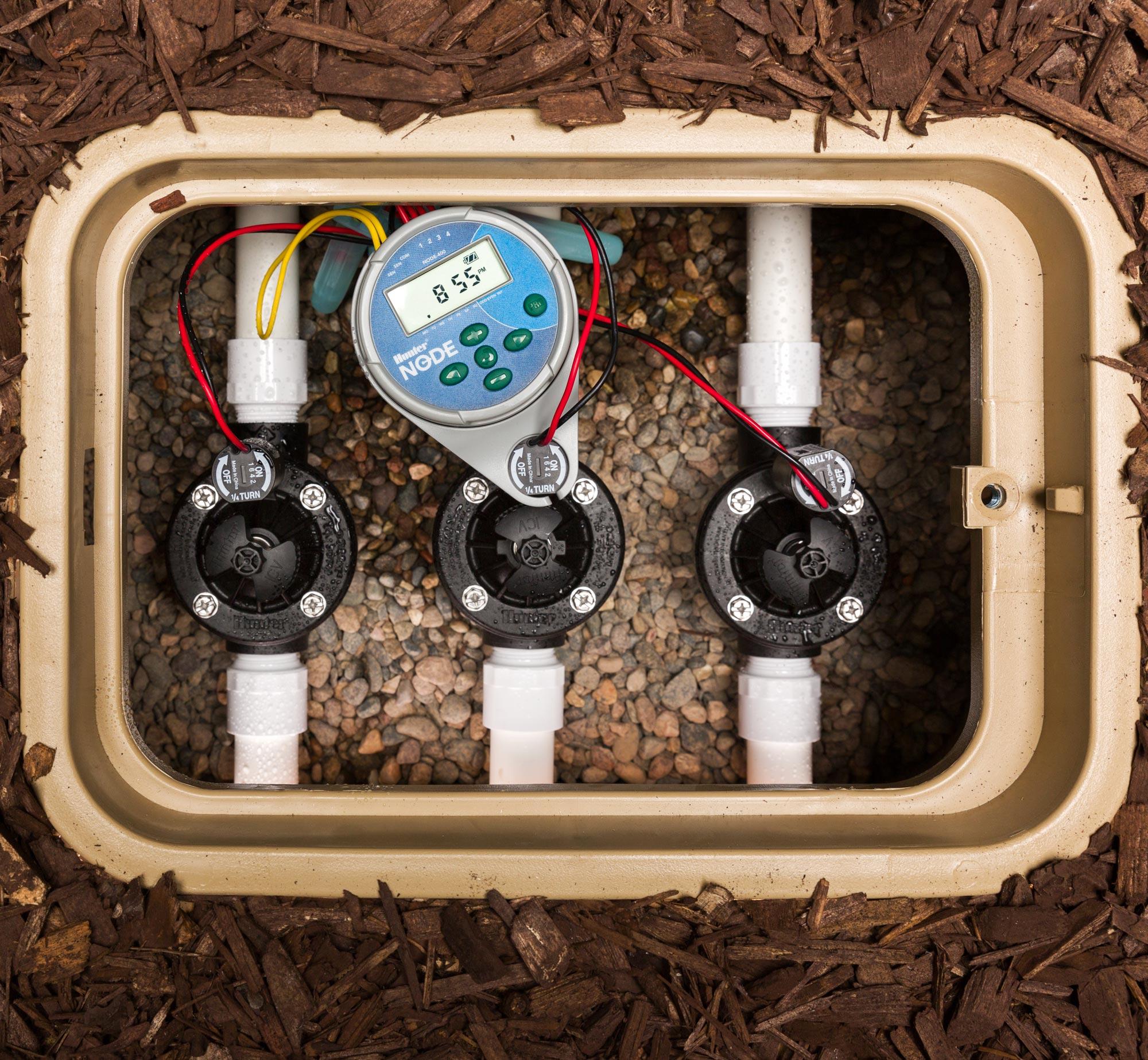 Hunter NODE instalacija u šahtu sa više ventila